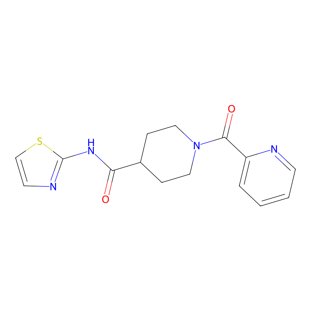 1-picolinoyl-N-(thiazol-2-yl)piperidine-4-carboxamide molecular structure, CAS 1219907-11-5