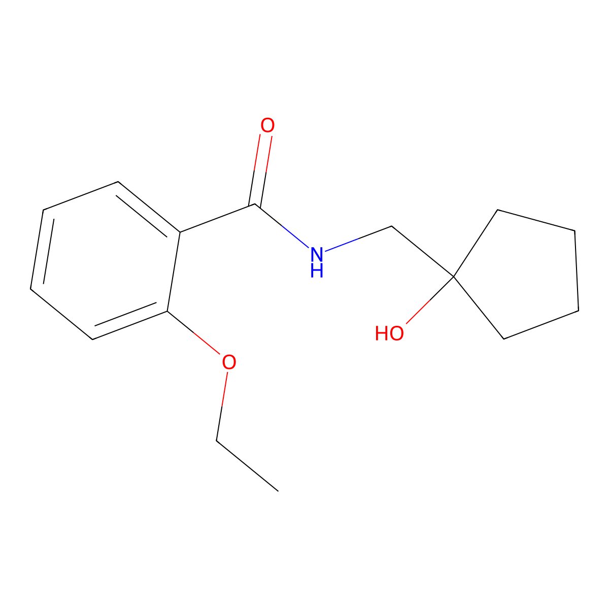 2-ethoxy-N-[(1-hydroxycyclopentyl)methyl]benzamide molecular structure, CAS 1219907-14-8