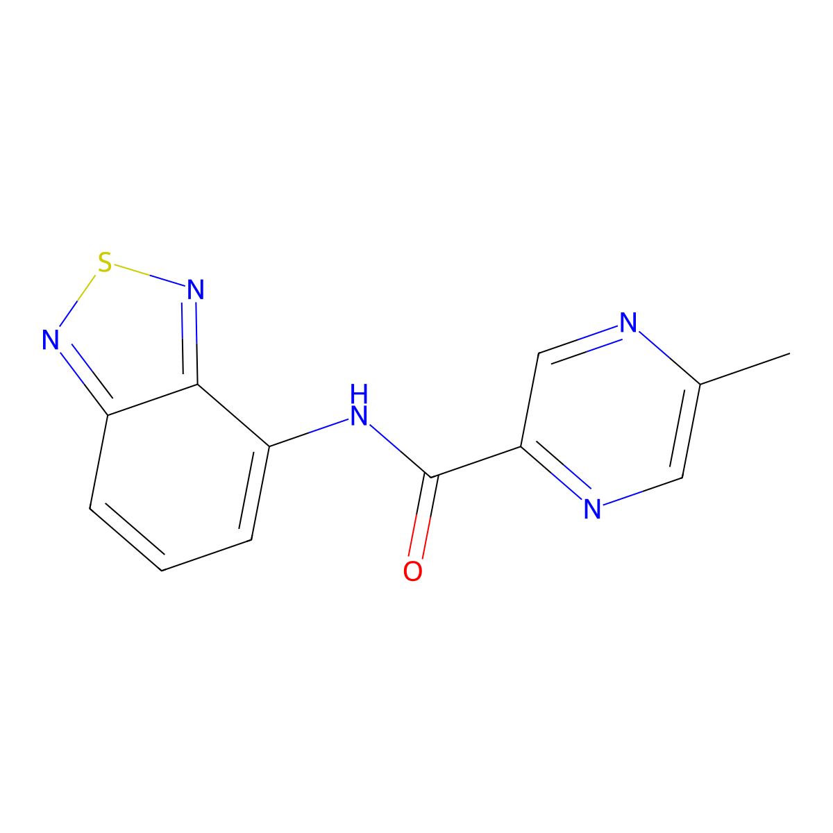 N-(benzo[c][1,2,5]thiadiazol-4-yl)-5-methylpyrazine-2-carboxamide molecular structure, CAS 1219911-84-8