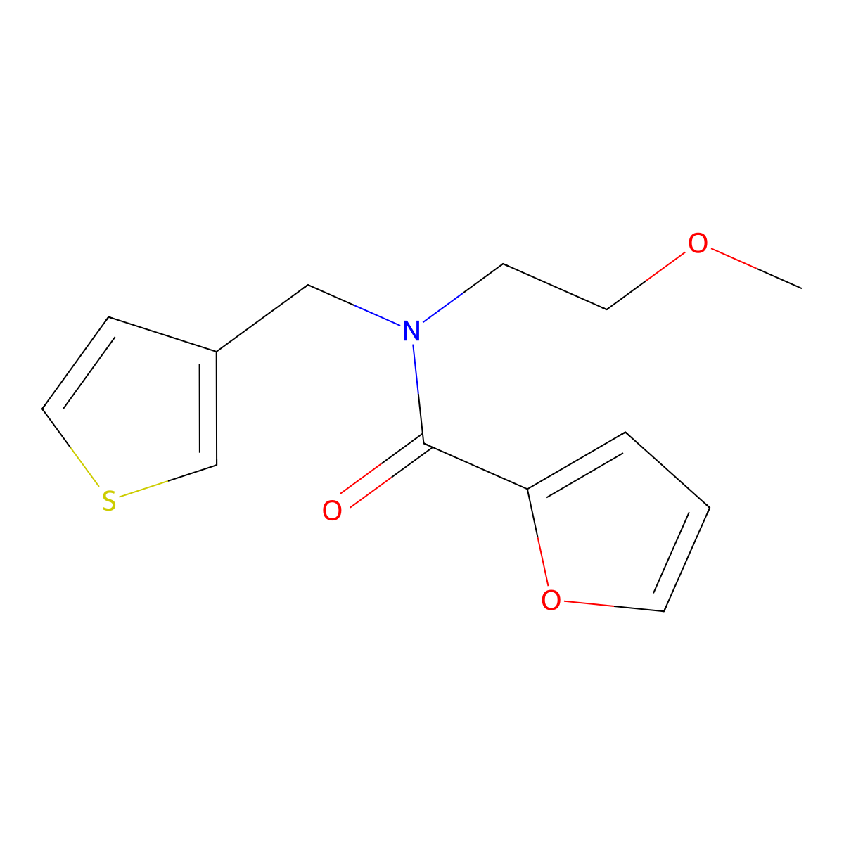 N-(2-methoxyethyl)-N-(thiophen-3-ylmethyl)furan-2-carboxamide molecular structure, CAS 1219912-14-7