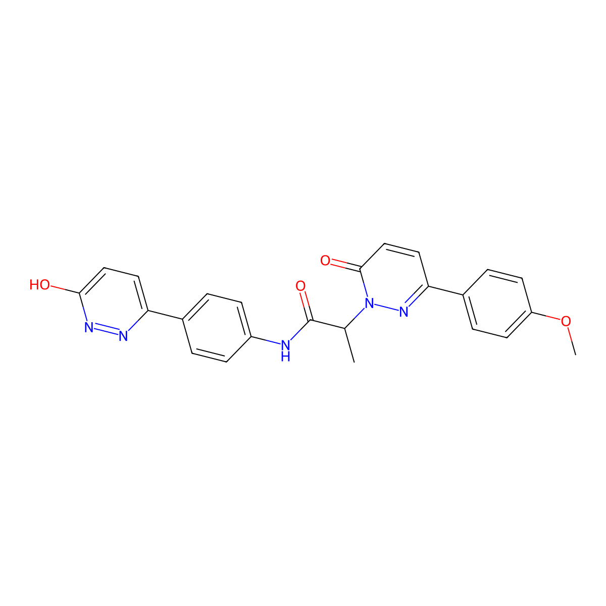 N-(4-(6-hydroxypyridazin-3-yl)phenyl)-2-(3-(4-methoxyphenyl)-6-oxopyridazin-1(6H)-yl)propanamide molecular structure, CAS 1219912-17-0