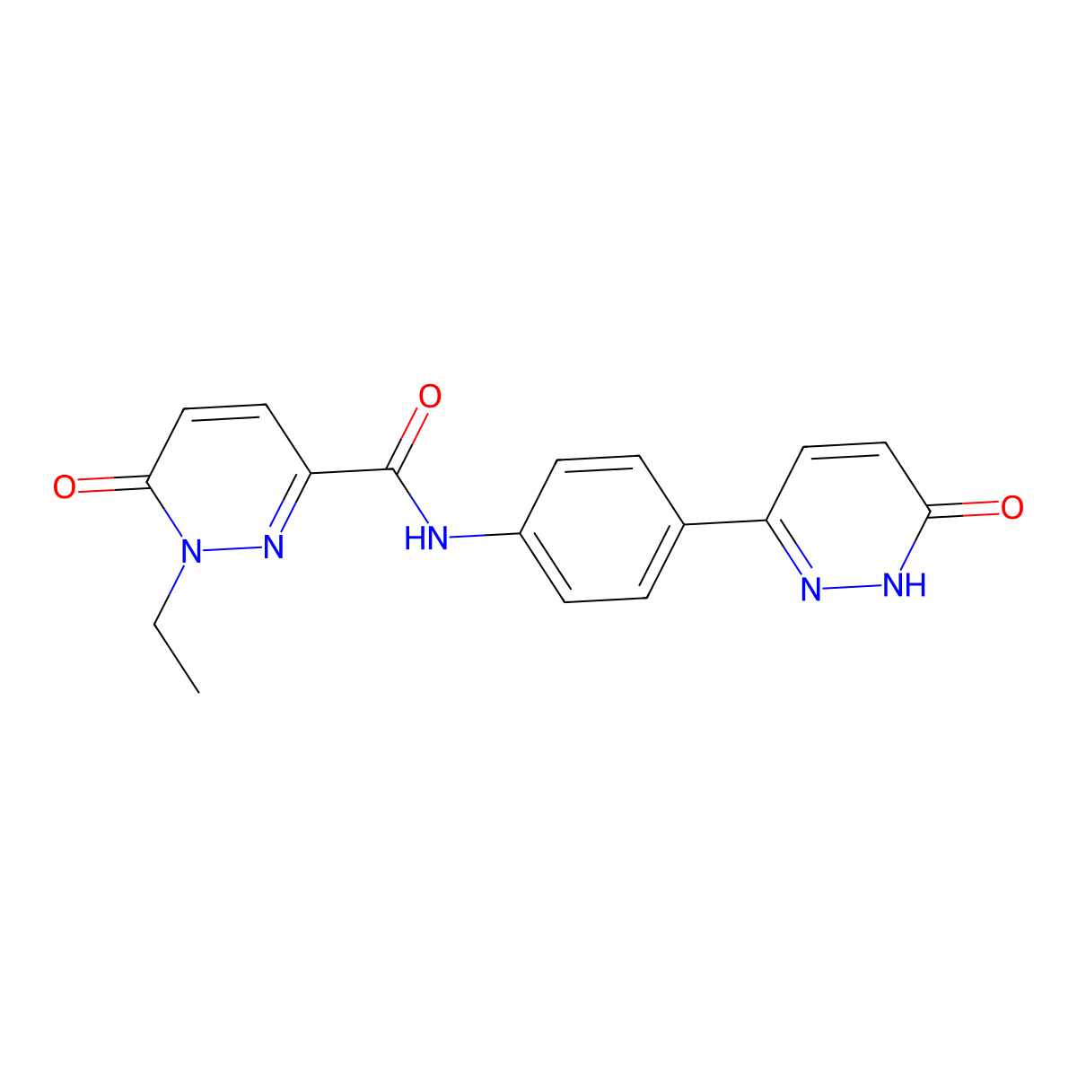 1-ethyl-N-[4-(6-hydroxypyridazin-3-yl)phenyl]-6-oxo-1,6-dihydropyridazine-3-carboxamide molecular structure, CAS 1219912-34-1