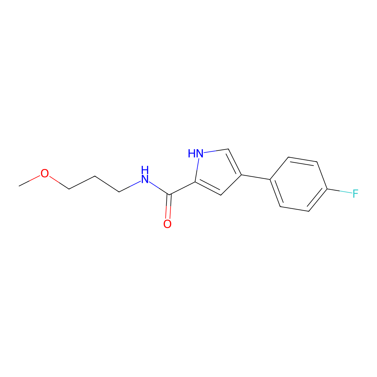 4-(4-fluorophenyl)-N-(3-methoxypropyl)-1H-pyrrole-2-carboxamide molecular structure, CAS 1219912-37-4