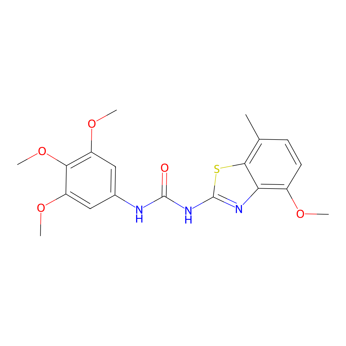 1-(4-Methoxy-7-methylbenzo[d]thiazol-2-yl)-3-(3,4,5-trimethoxyphenyl)urea molecular structure, CAS 1219912-53-4