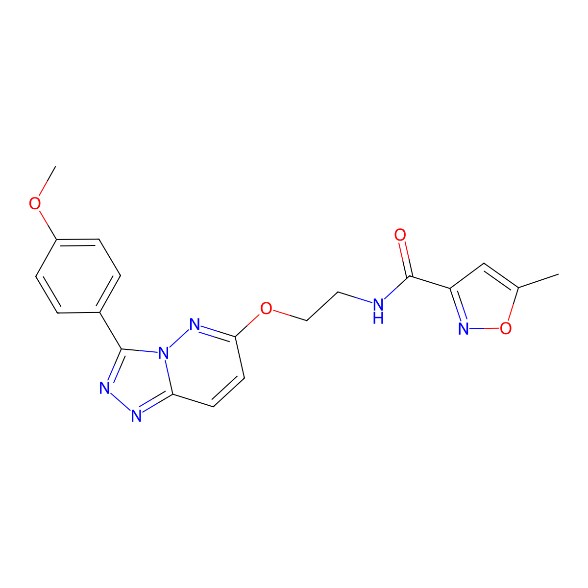 N-(2-((3-(4-methoxyphenyl)-[1,2,4]triazolo[4,3-b]pyridazin-6-yl)oxy)ethyl)-5-methylisoxazole-3-carboxamide molecular structure, CAS 1219912-72-7