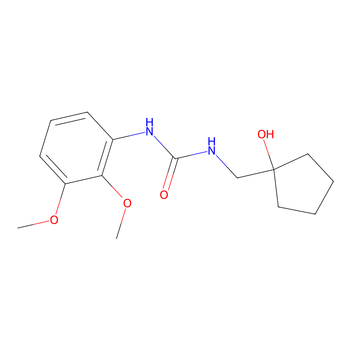 1-(2,3-Dimethoxyphenyl)-3-[(1-hydroxycyclopentyl)methyl]urea molecular structure, CAS 1219912-83-0