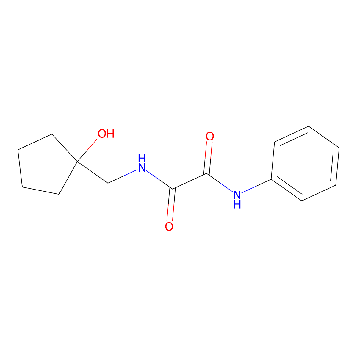 N1-((1-hydroxycyclopentyl)methyl)-N2-phenyloxalamide molecular structure, CAS 1219913-06-0