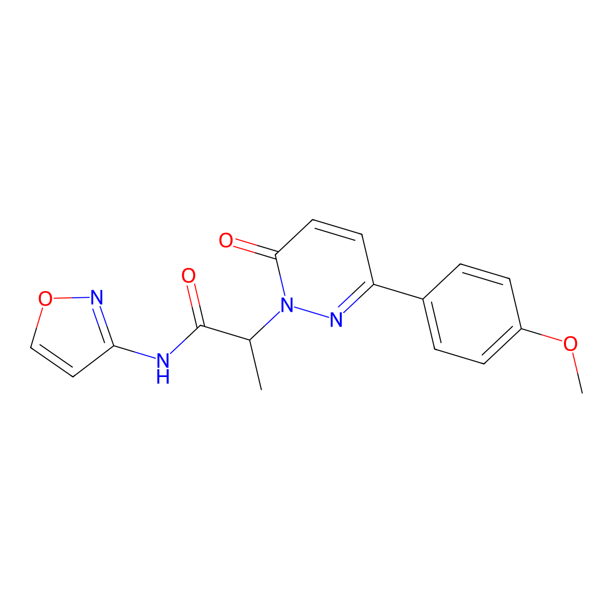 N-(isoxazol-3-yl)-2-(3-(4-methoxyphenyl)-6-oxopyridazin-1(6H)-yl)propanamide molecular structure, CAS 1219913-15-1