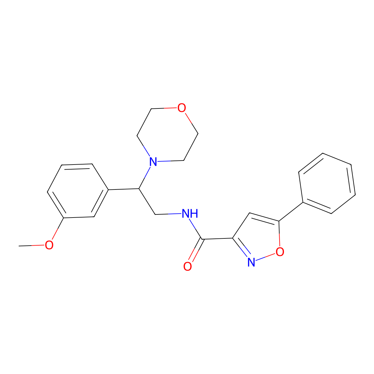N-(2-(3-methoxyphenyl)-2-morpholinoethyl)-5-phenylisoxazole-3-carboxamide molecular structure, CAS 1219913-18-4