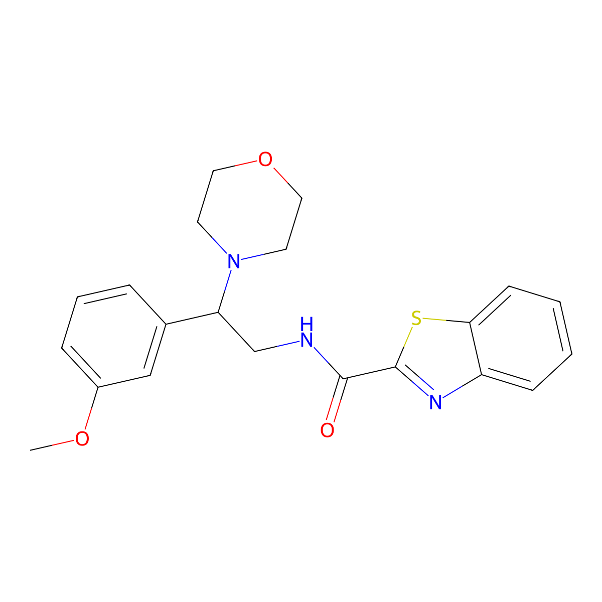 N-(2-(3-methoxyphenyl)-2-morpholinoethyl)benzo[d]thiazole-2-carboxamide molecular structure, CAS 1219913-48-0