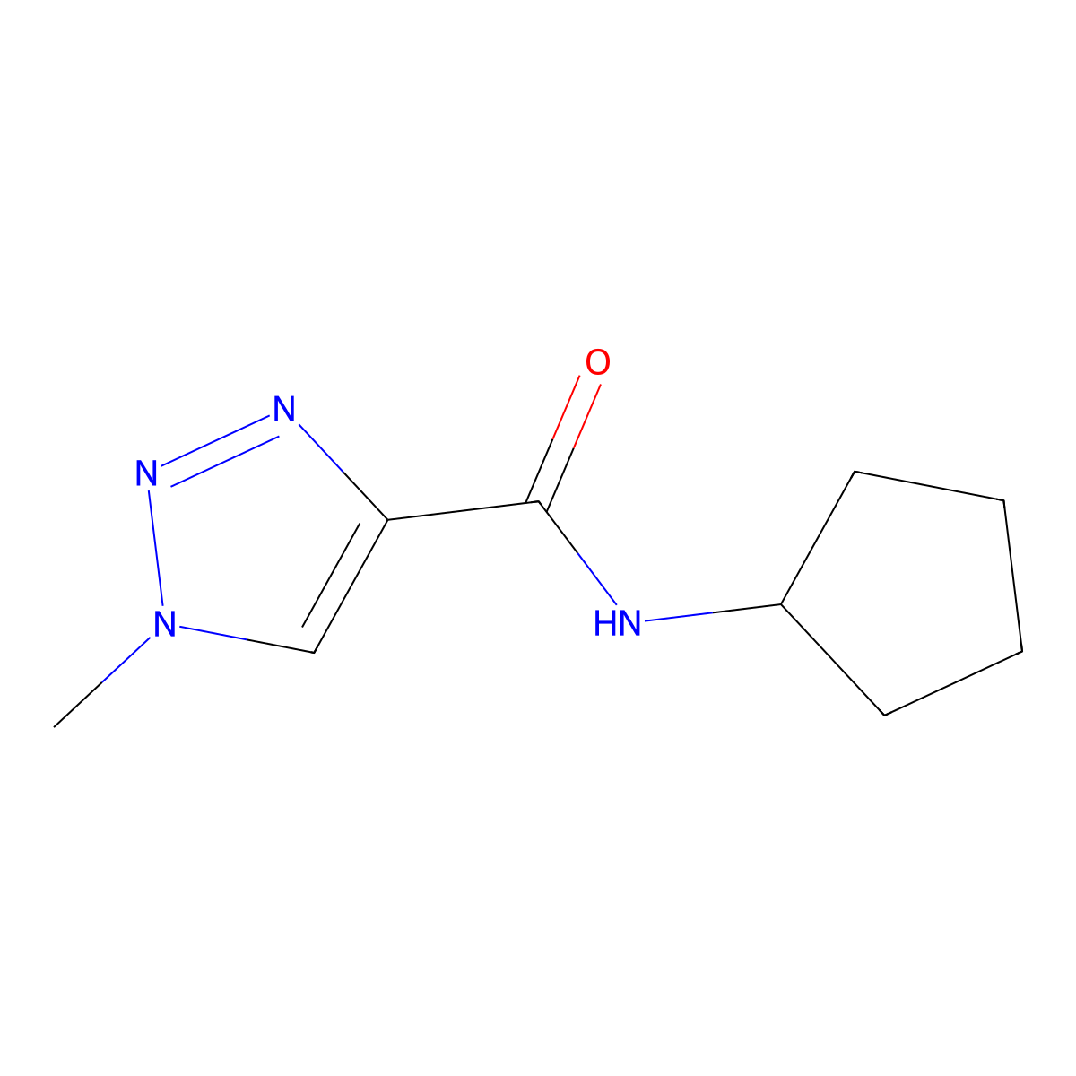 N-cyclopentyl-1-methyl-1H-1,2,3-triazole-4-carboxamide molecular structure, CAS 1219914-06-3