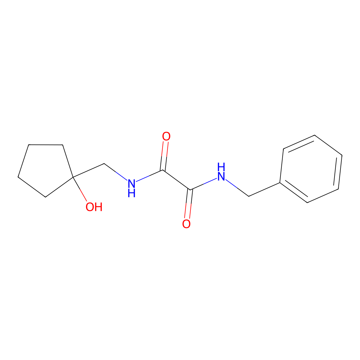 N'-benzyl-N-[(1-hydroxycyclopentyl)methyl]ethanediamide molecular structure, CAS 1219914-13-2