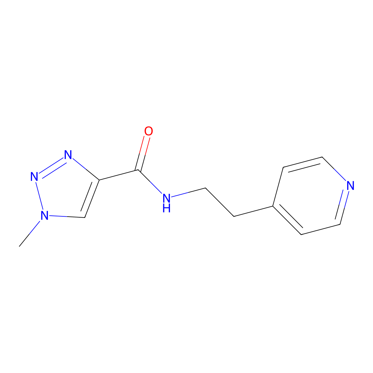 1-methyl-N-[2-(pyridin-4-yl)ethyl]-1H-1,2,3-triazole-4-carboxamide molecular structure, CAS 1219914-42-7