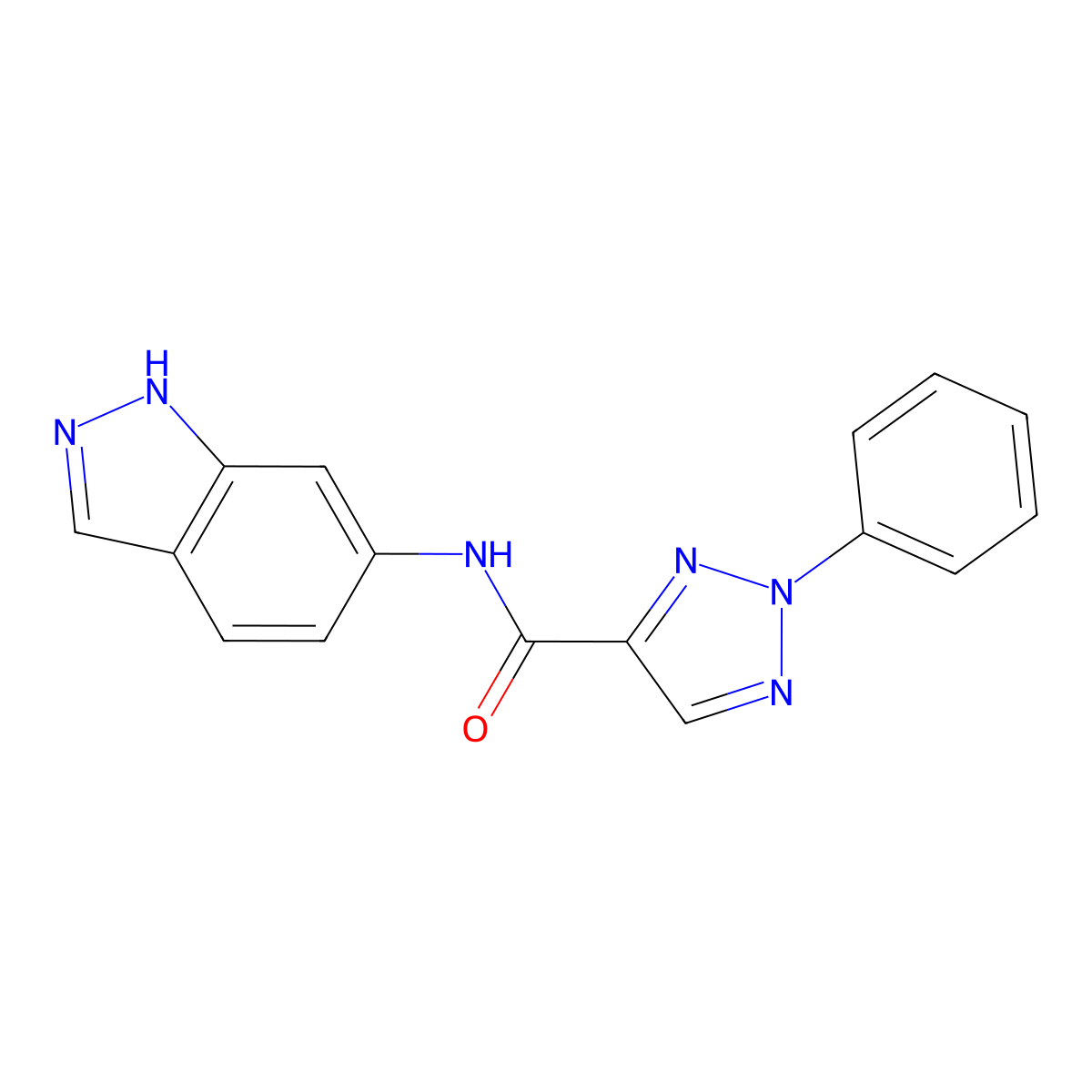 N-(1H-indazol-6-yl)-2-phenyl-2H-1,2,3-triazole-4-carboxamide molecular structure, CAS 1219914-86-9