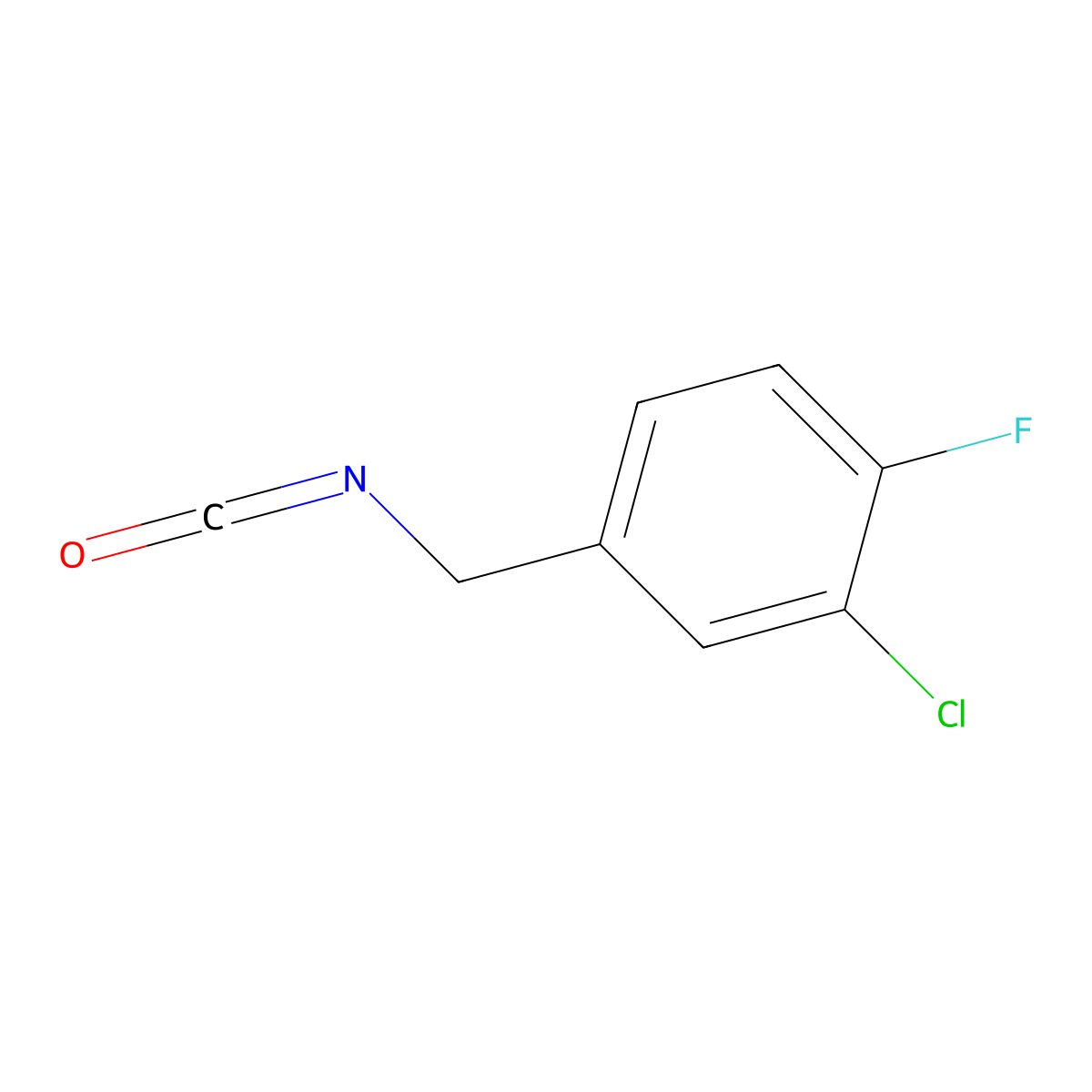 2-Chloro-1-fluoro-4-(isocyanatomethyl)benzene molecular structure, CAS 1219926-00-7