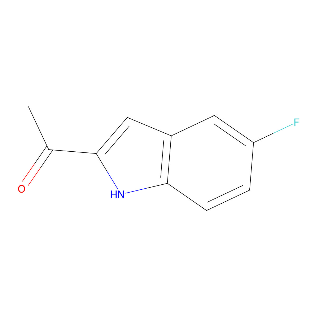1-(5-fluoro-1H-indol-2-yl)ethanone molecular structure, CAS 1219930-11-6