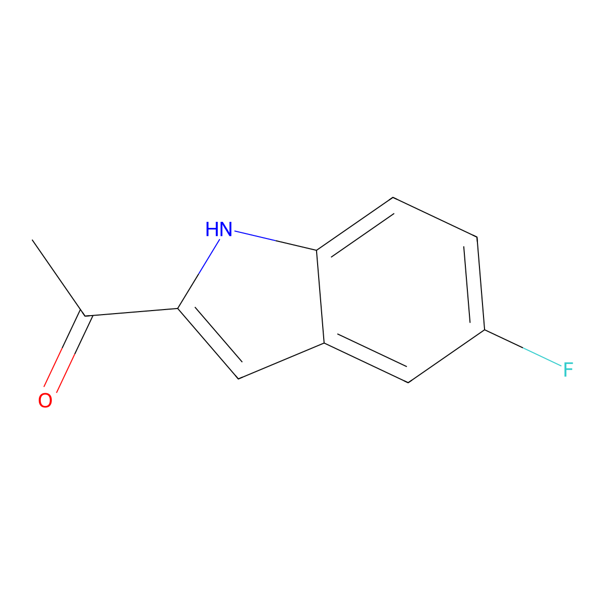 1-(5-fluoro-1H-indol-2-yl)ethanone molecular structure, CAS 1219930-11-6