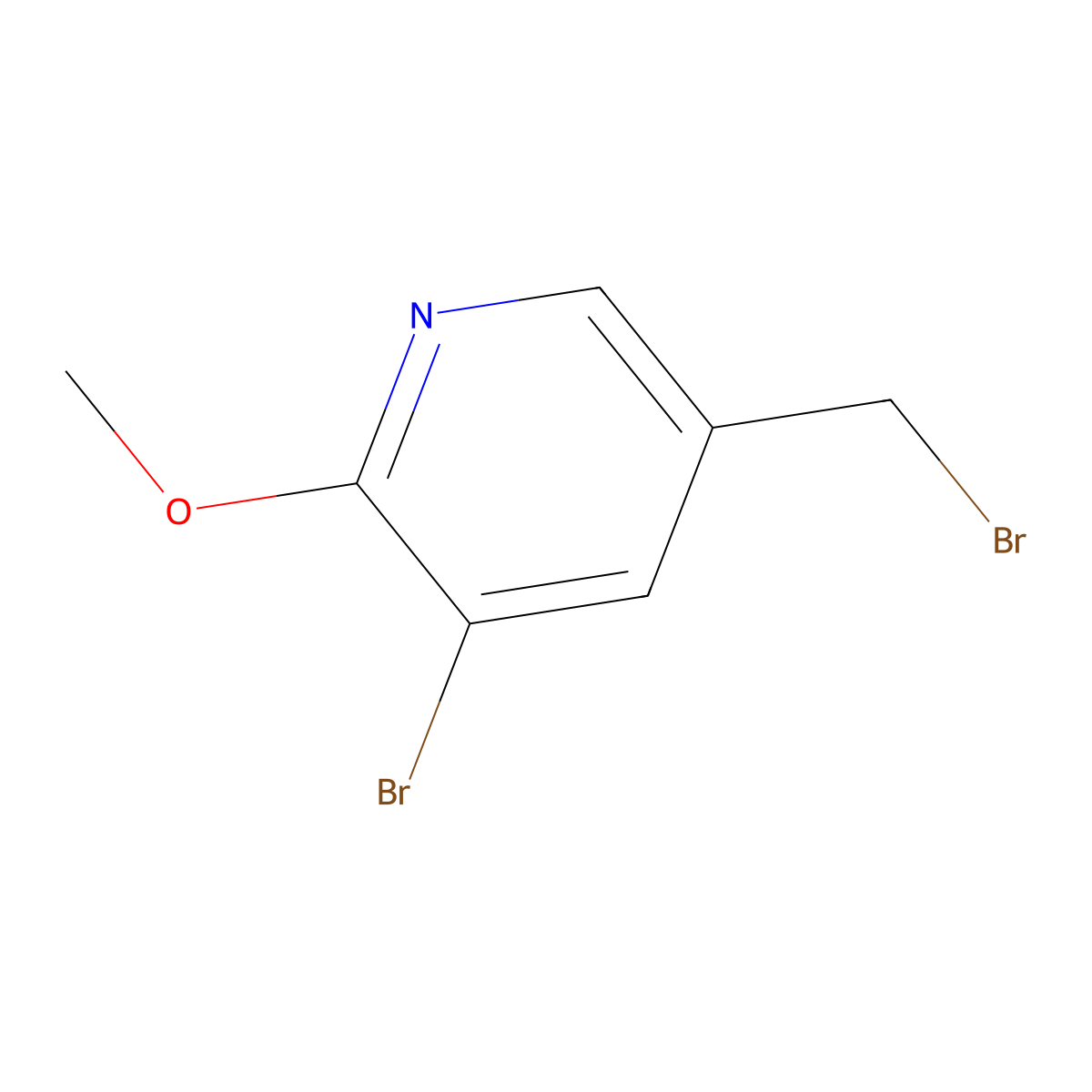 3-Bromo-5-bromomethyl-2-methoxy-pyridine molecular structure, CAS 1219936-53-4