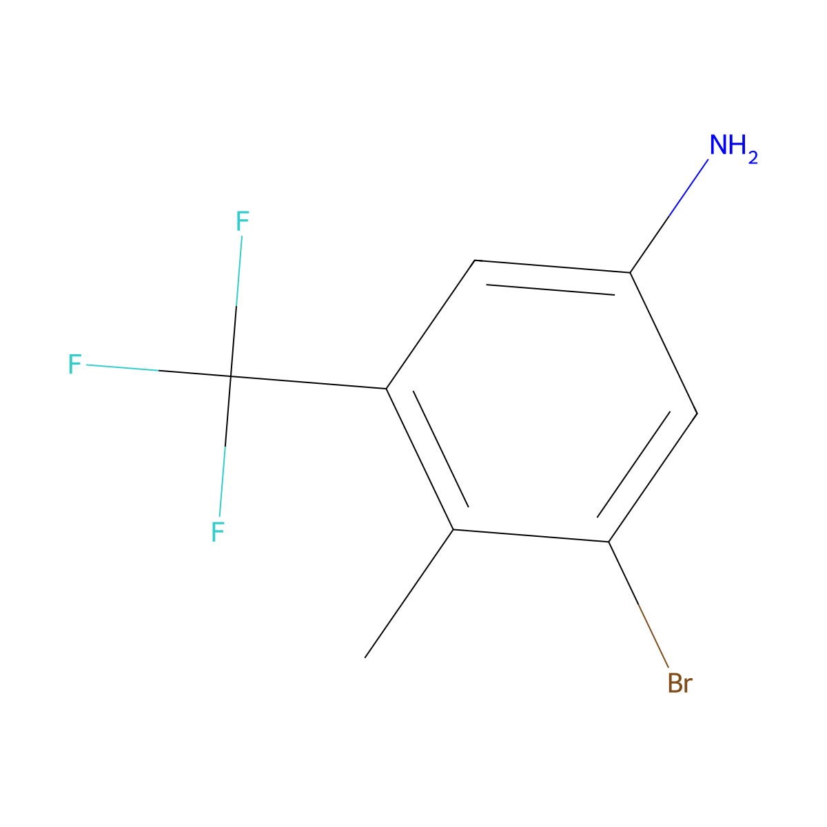 3-Bromo-4-methyl-5-(trifluoromethyl)aniline molecular structure, CAS 1219948-33-0