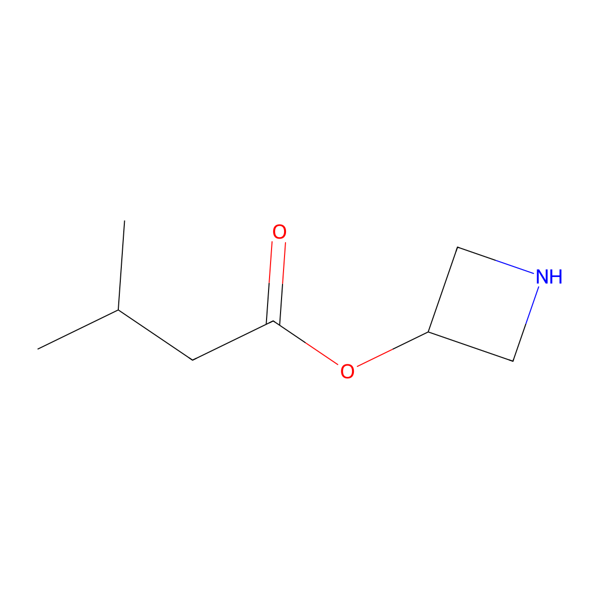 3-Azetidinyl 3-methylbutanoate molecular structure, CAS 1219948-57-8