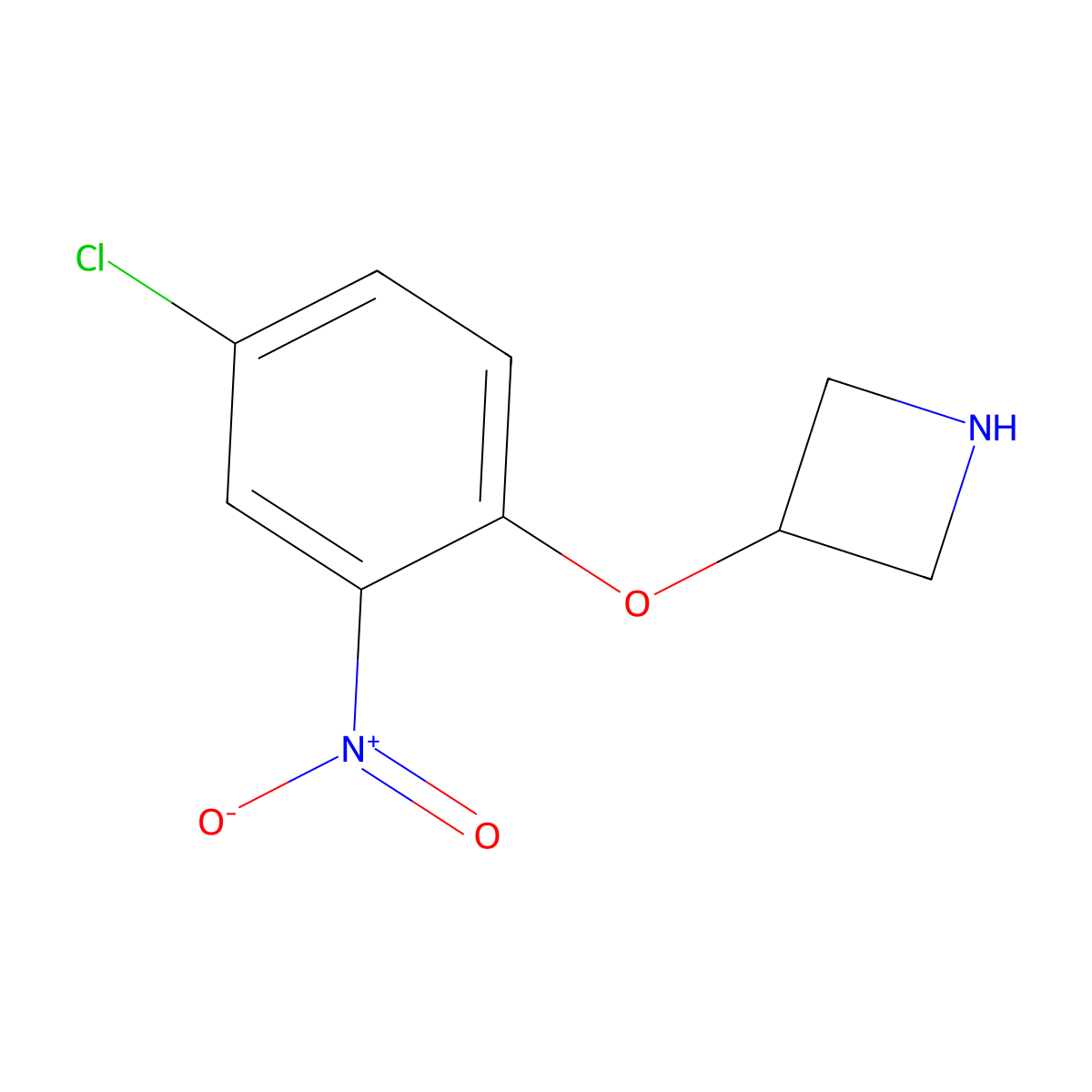 3-(4-Chloro-2-nitrophenoxy)azetidine molecular structure, CAS 1219948-69-2