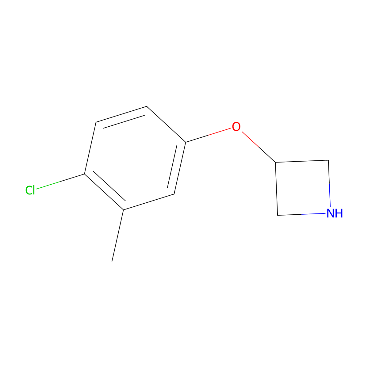 3-(4-Chloro-3-methylphenoxy)azetidine molecular structure, CAS 1219948-74-9