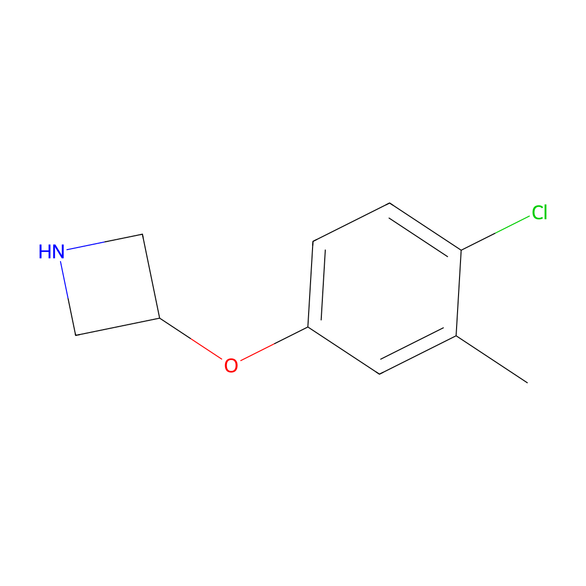 3-(4-Chloro-3-methylphenoxy)azetidine molecular structure, CAS 1219948-74-9