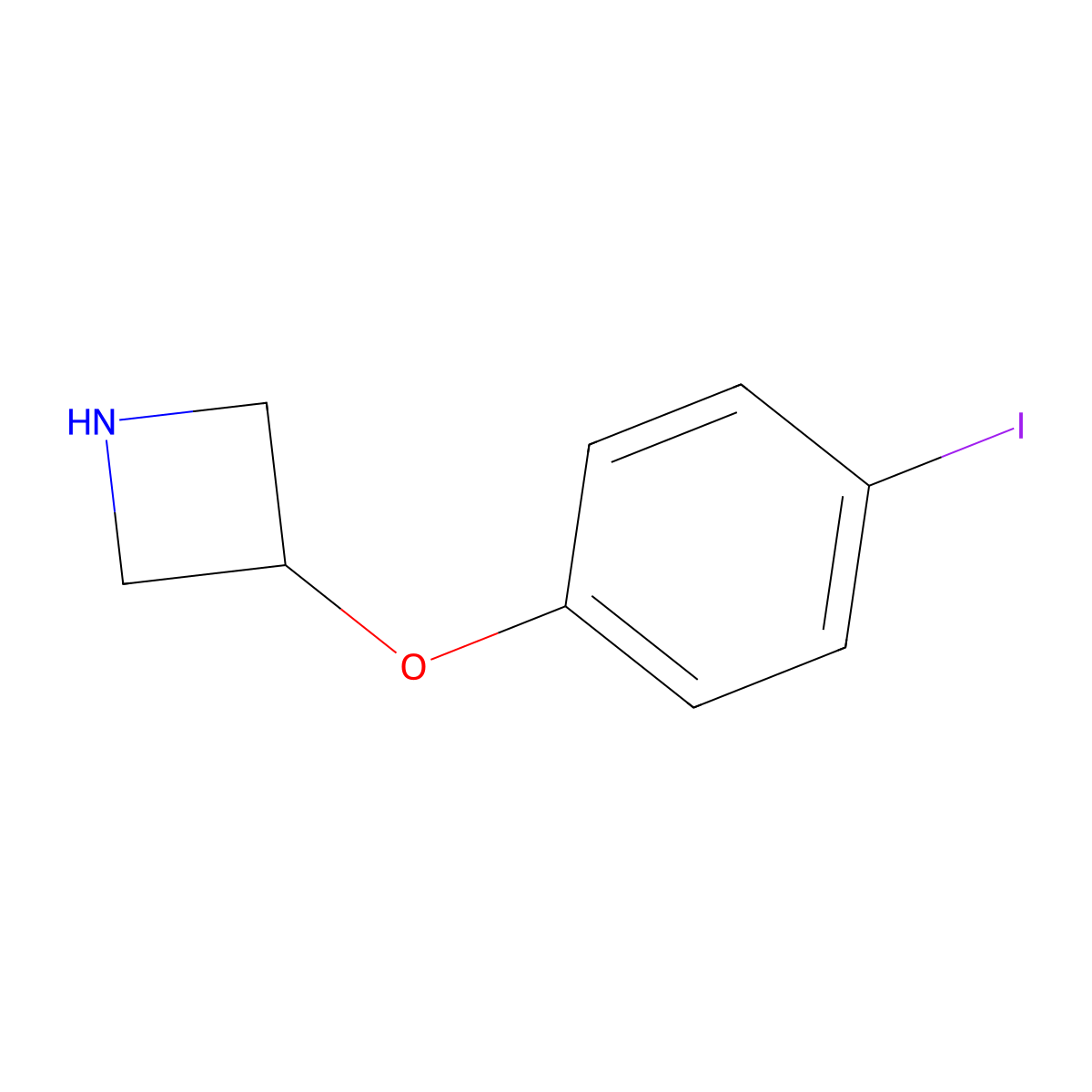 3-(4-Iodophenoxy)azetidine molecular structure, CAS 1219948-76-1