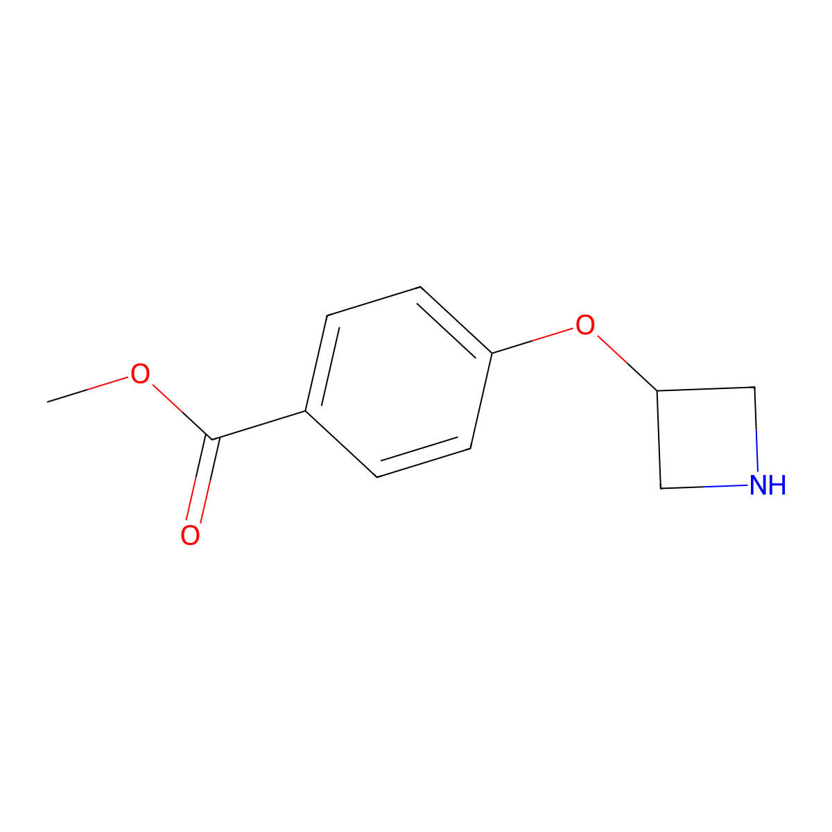 Methyl 4-(3-azetidinyloxy)benzoate molecular structure, CAS 1219948-82-9
