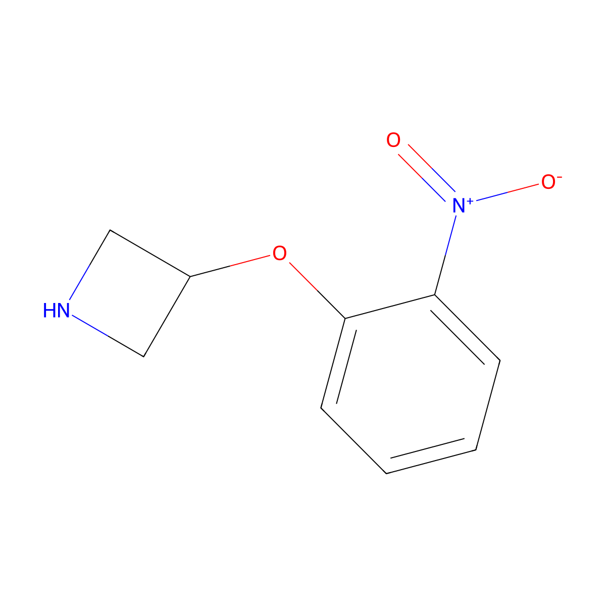 3-(2-Nitrophenoxy)azetidine molecular structure, CAS 1219948-86-3