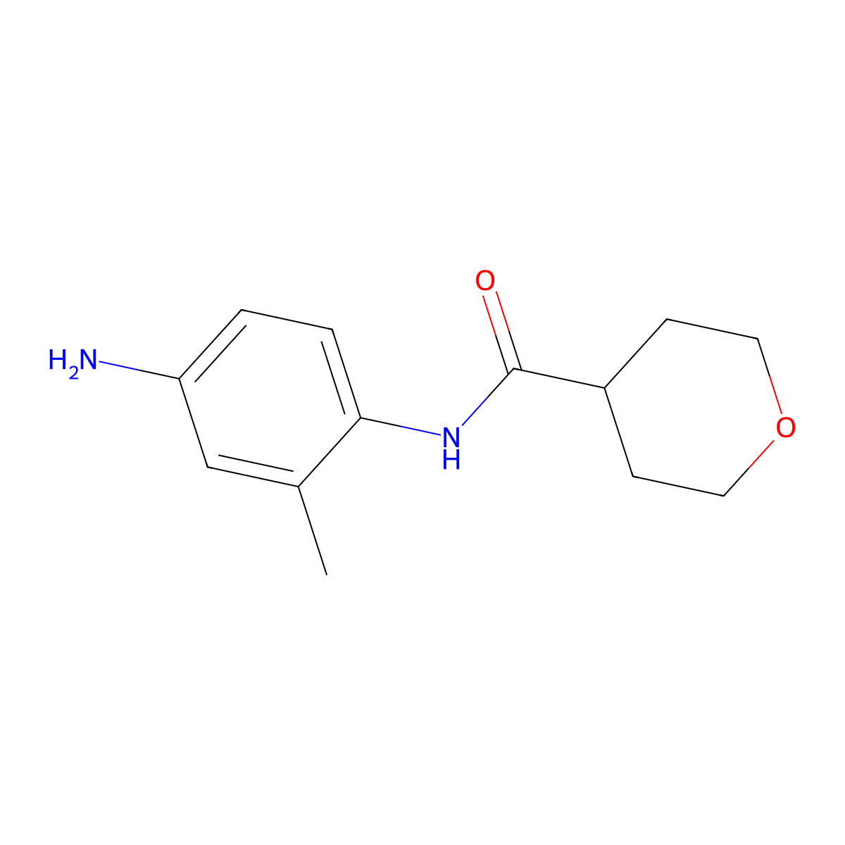 N-(4-Amino-2-methylphenyl)tetrahydro-2H-pyran-4-carboxamide molecular structure, CAS 1219949-46-8