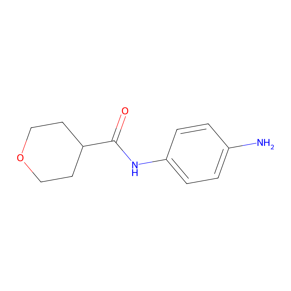 N-(4-Aminophenyl)tetrahydro-2H-pyran-4-carboxamide molecular structure, CAS 1219949-47-9