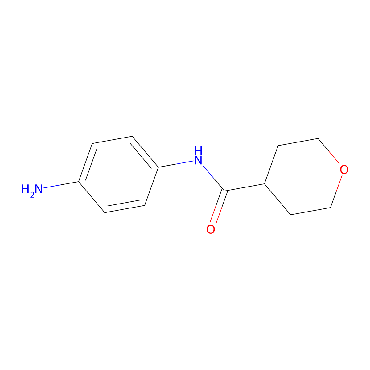 N-(4-Aminophenyl)tetrahydro-2H-pyran-4-carboxamide molecular structure, CAS 1219949-47-9