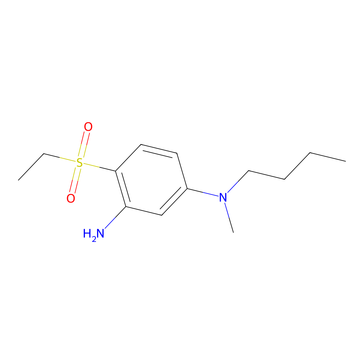 N1-Butyl-4-(ethylsulfonyl)-N1-methyl-1,3-benzenediamine molecular structure, CAS 1219957-17-1