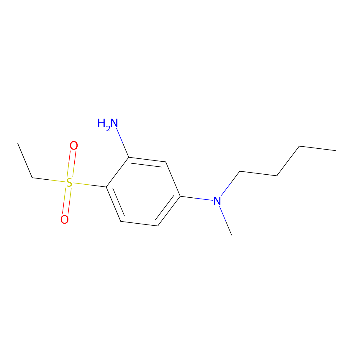 N1-Butyl-4-(ethylsulfonyl)-N1-methyl-1,3-benzenediamine molecular structure, CAS 1219957-17-1