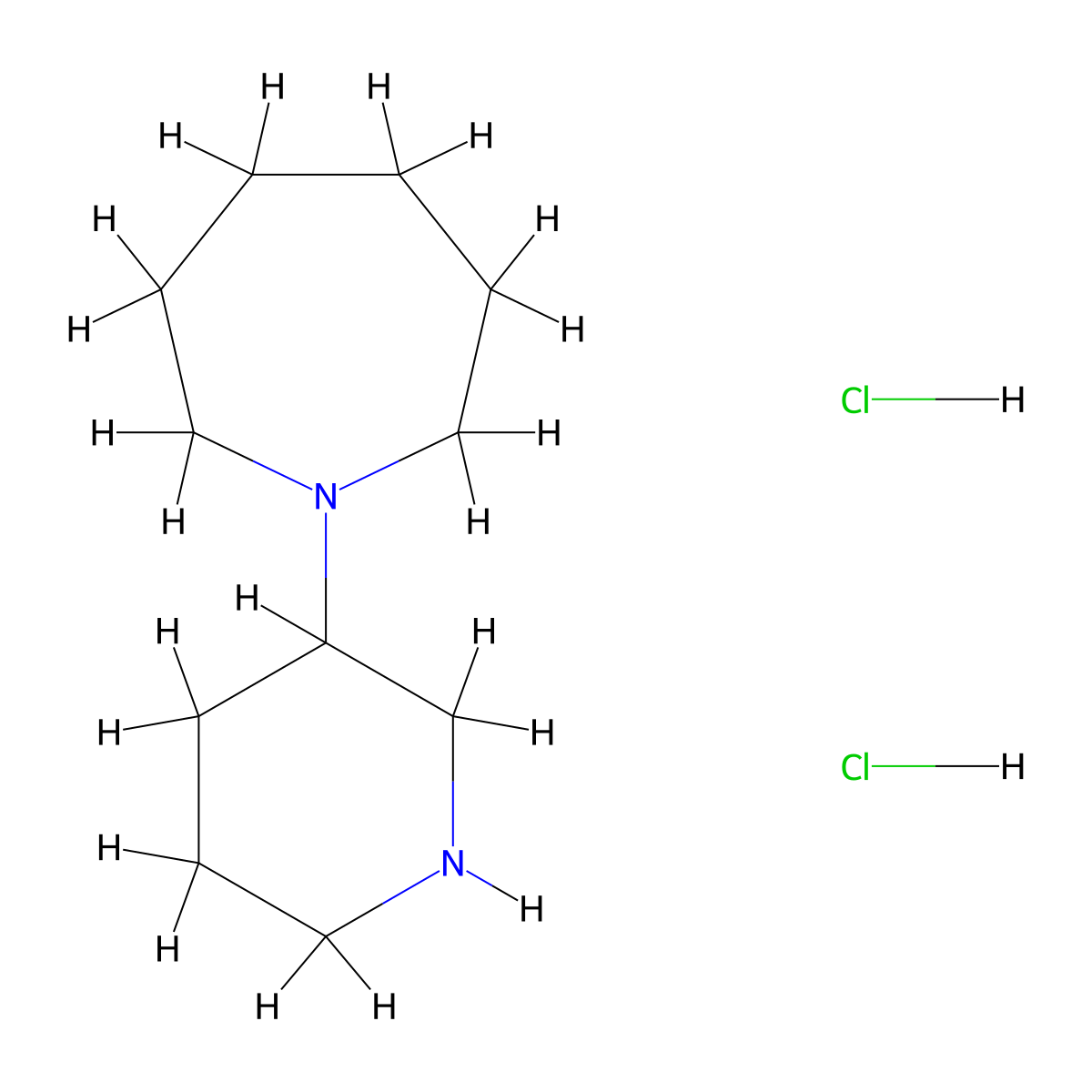 1-(3-Piperidinyl)azepane dihydrochloride molecular structure, CAS 1219957-22-8