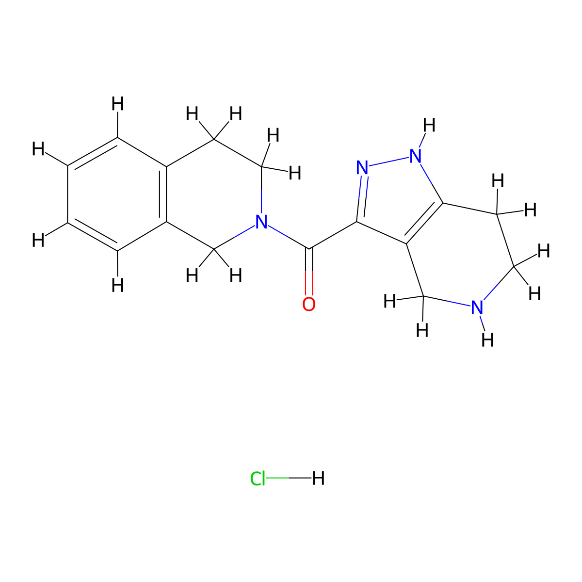 3,4-Dihydro-2(1H)-isoquinolinyl(4,5,6,7-tetra-hydro-1H-pyrazolo[4,3-c]pyridin-3-yl)methanone HCl molecular structure, CAS 1219957-23-9