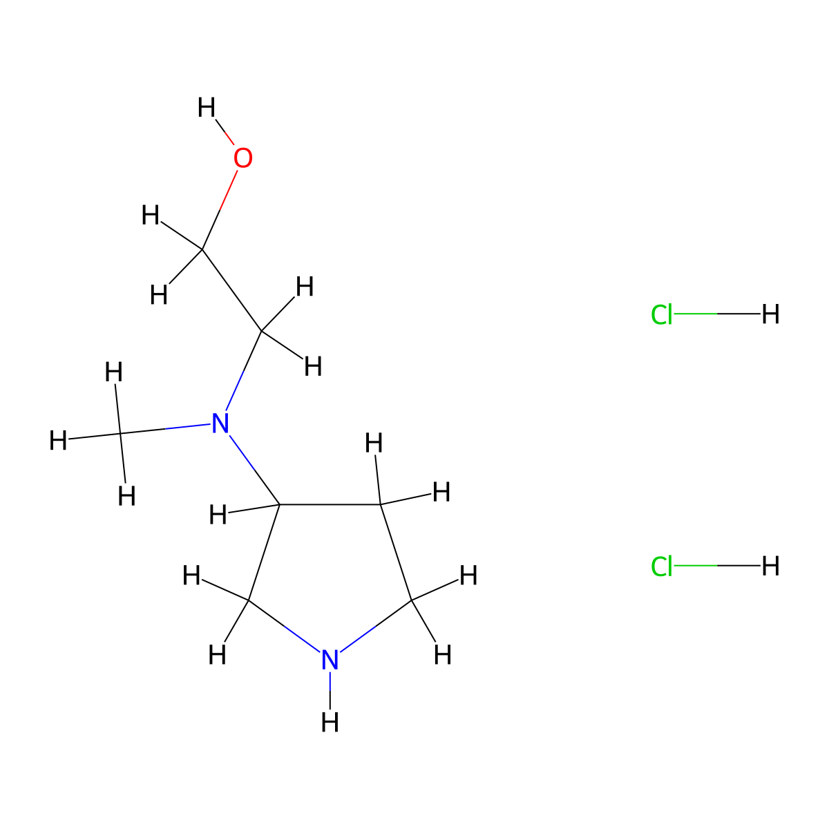 2-[Methyl(3-pyrrolidinyl)amino]-1-ethanol dihydrochloride molecular structure, CAS 1219957-28-4