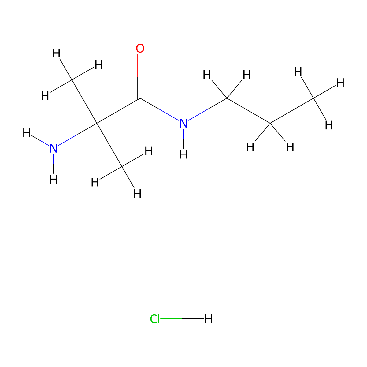 2-Amino-2-methyl-N-propylpropanamide hydrochloride molecular structure, CAS 1219957-29-5