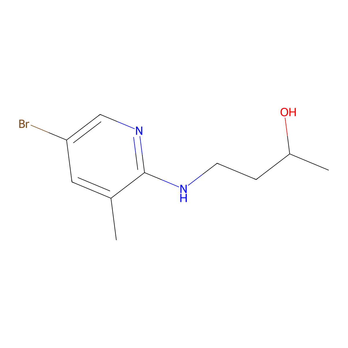 4-[(5-Bromo-3-methyl-2-pyridinyl)amino]-2-butanol molecular structure, CAS 1219957-47-7
