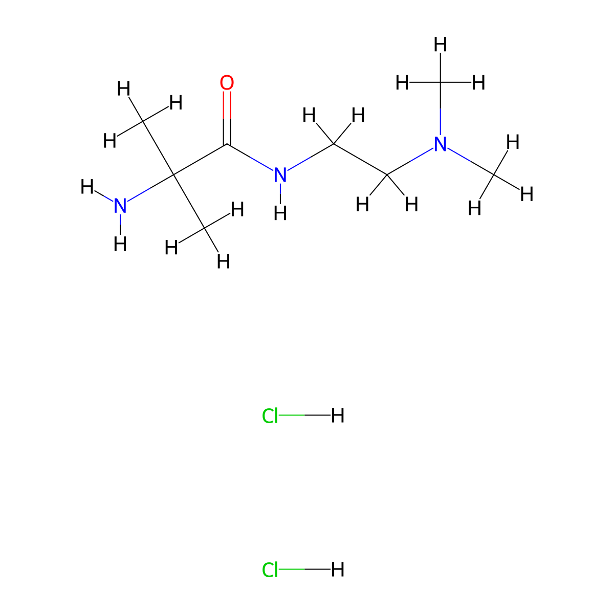 2-Amino-N-[2-(dimethylamino)ethyl]-2-methylpropanamide dihydrochloride molecular structure, CAS 1219957-57-9
