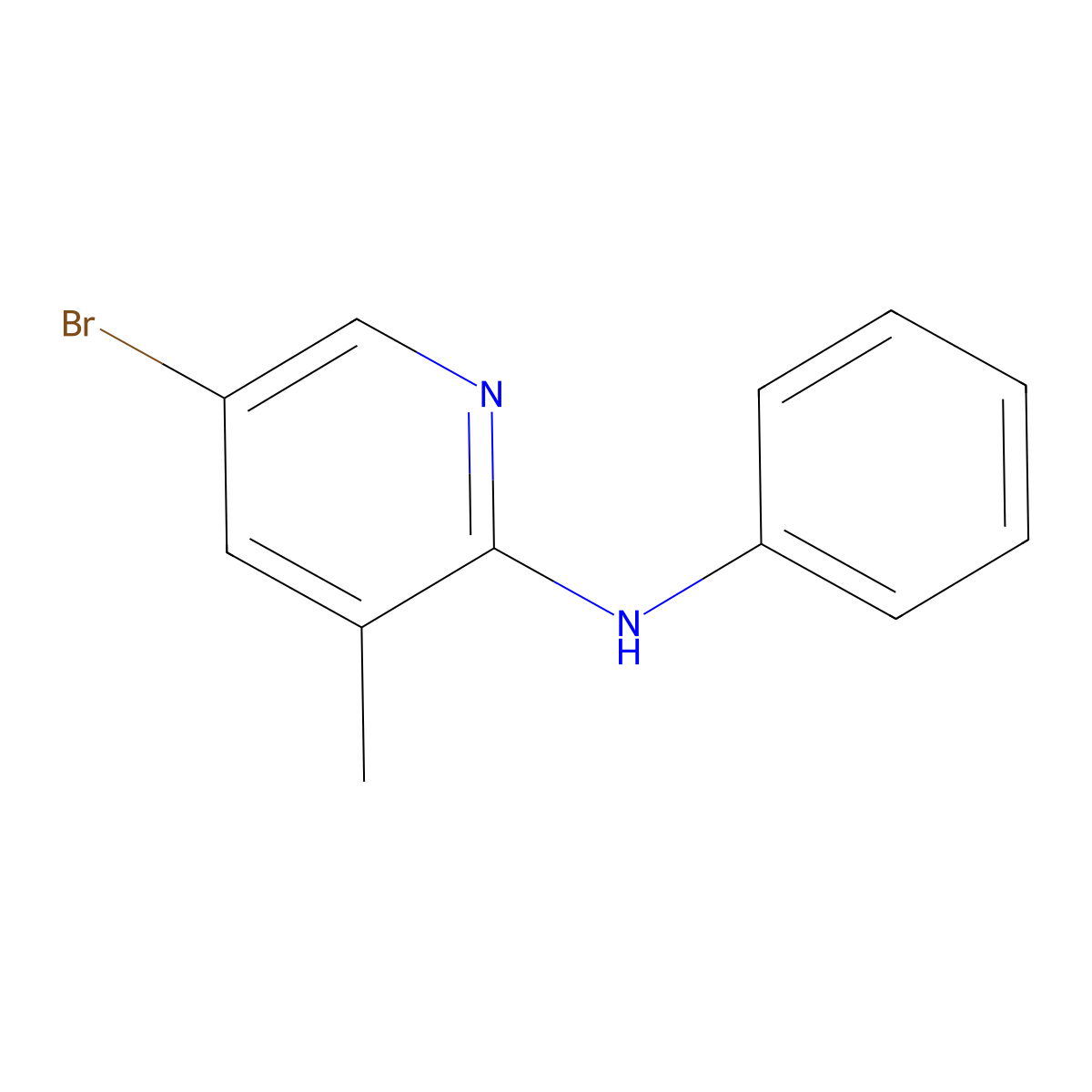 5-bromo-3-methyl-N-phenylpyridin-2-amine molecular structure, CAS 1219957-64-8