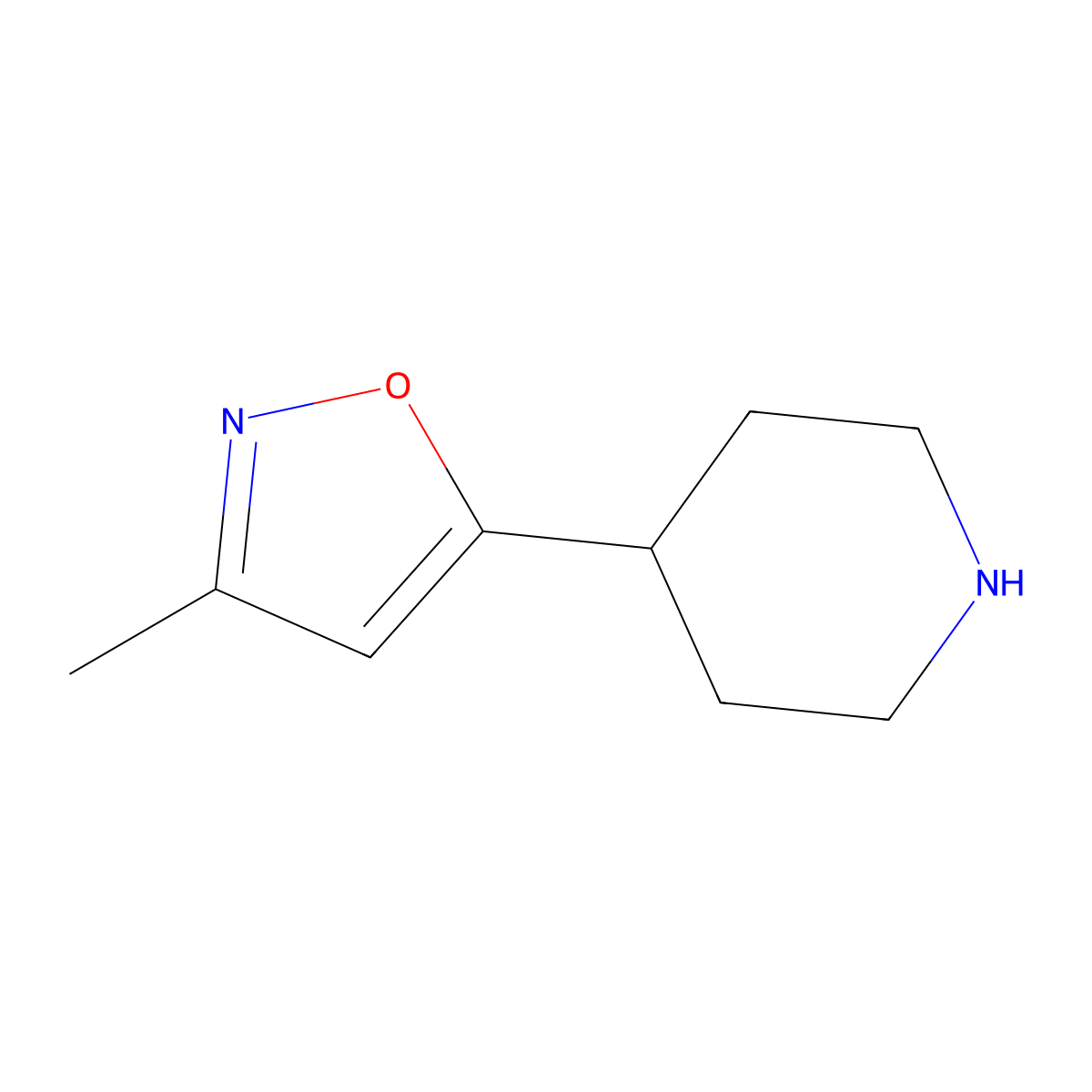 4-(3-Methyl-5-isoxazolyl)piperidine molecular structure, CAS 1219960-41-4