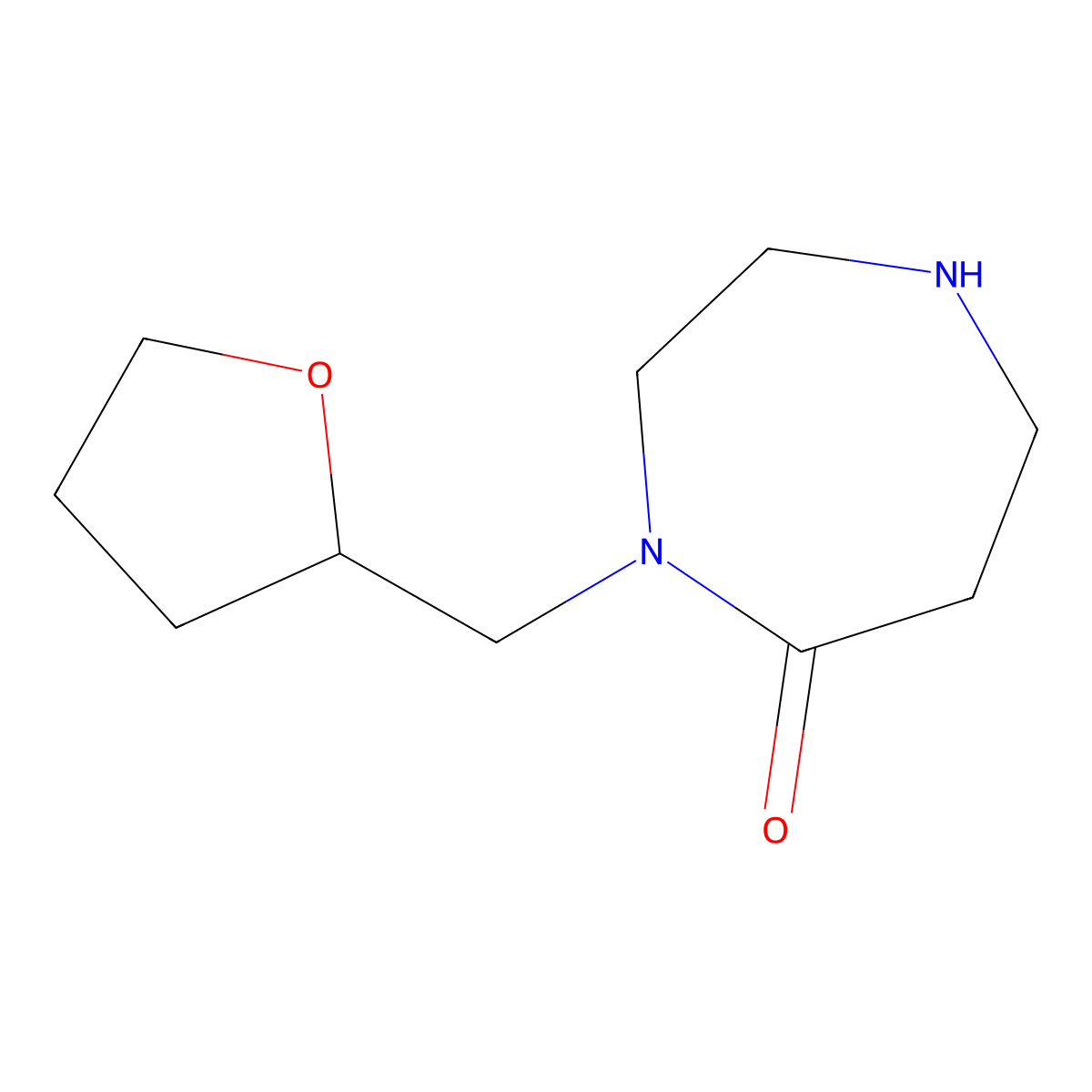 4-(Tetrahydro-2-furanylmethyl)-1,4-diazepan-5-one molecular structure, CAS 1219960-43-6