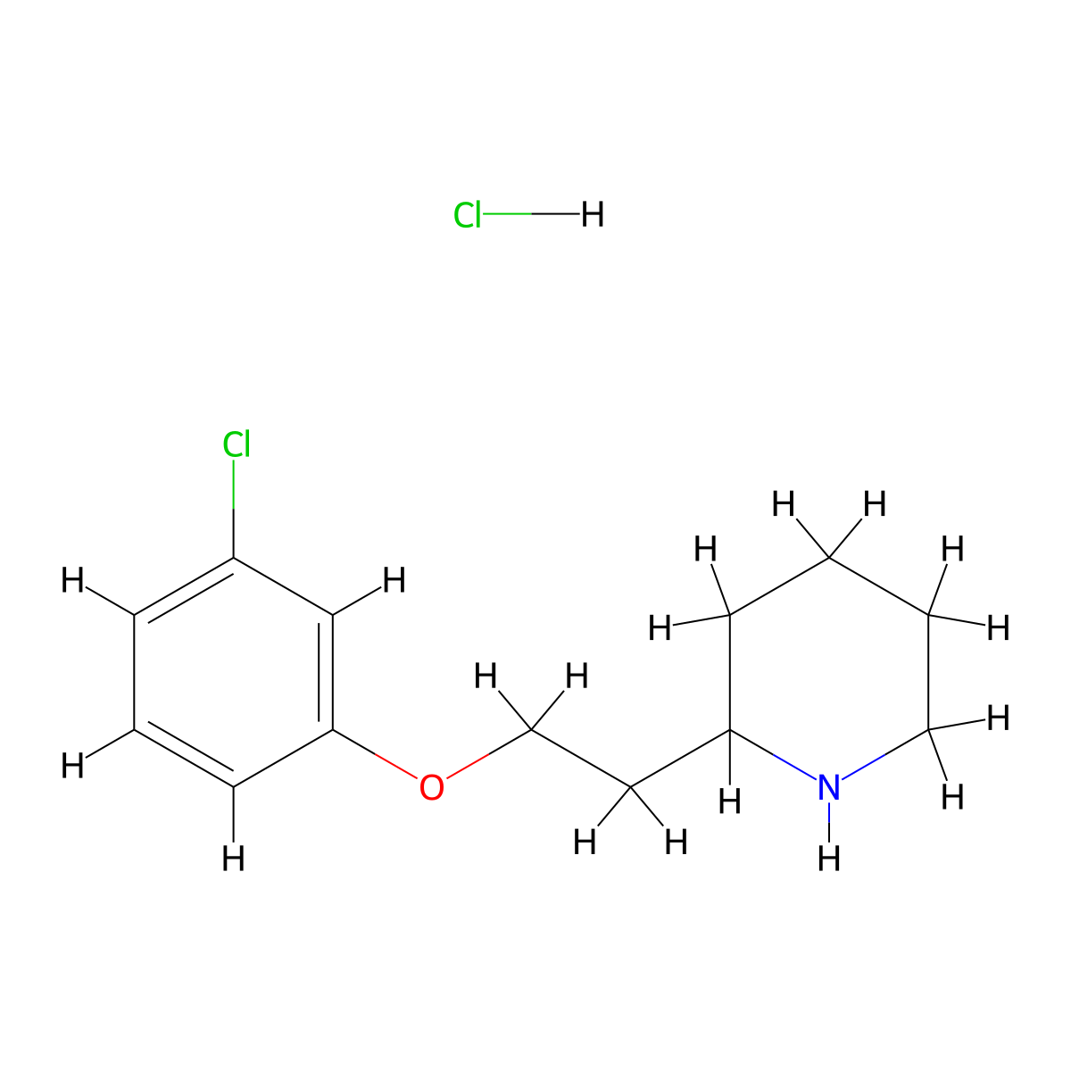 2-[2-(3-Chlorophenoxy)ethyl]piperidine hydrochloride molecular structure, CAS 1219960-99-2