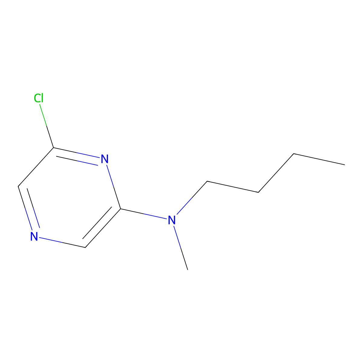 N-butyl-6-chloro-N-methylpyrazin-2-amine molecular structure, CAS 1219961-33-7