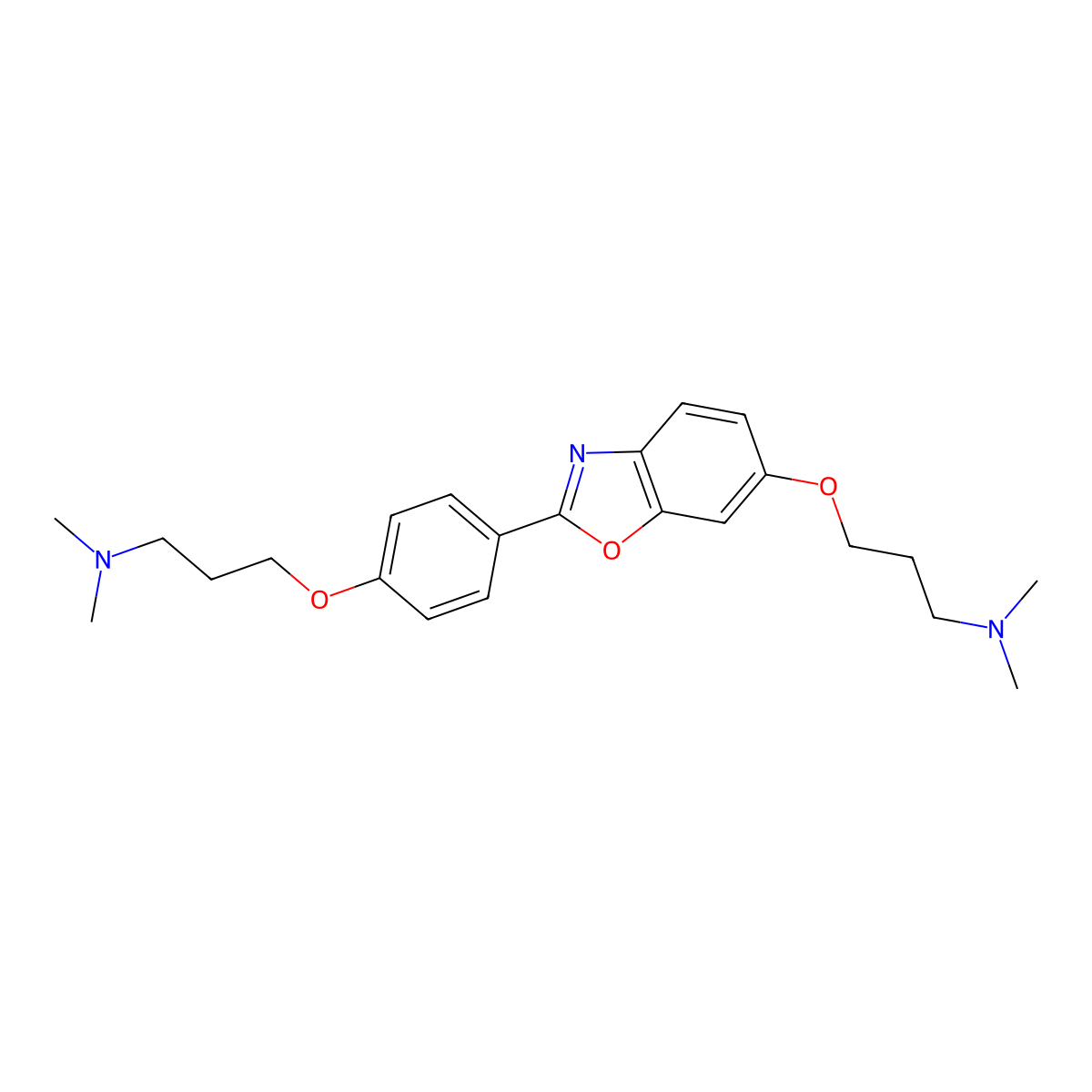 3-(4-(6-(3-(Dimethylamino)propoxy)benzo[d]oxazol-2-yl)phenoxy)-N,N-dimethylpropan-1-amine molecular structure, CAS 1219962-49-8
