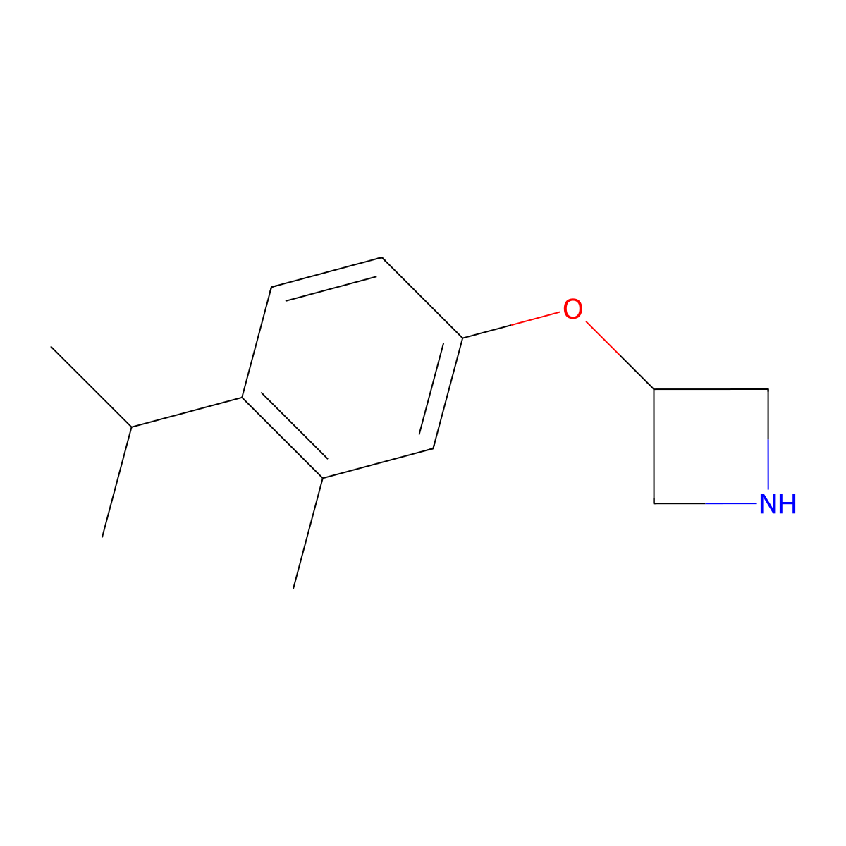 3-(4-Isopropyl-3-methylphenoxy)azetidine molecular structure, CAS 1219963-79-7