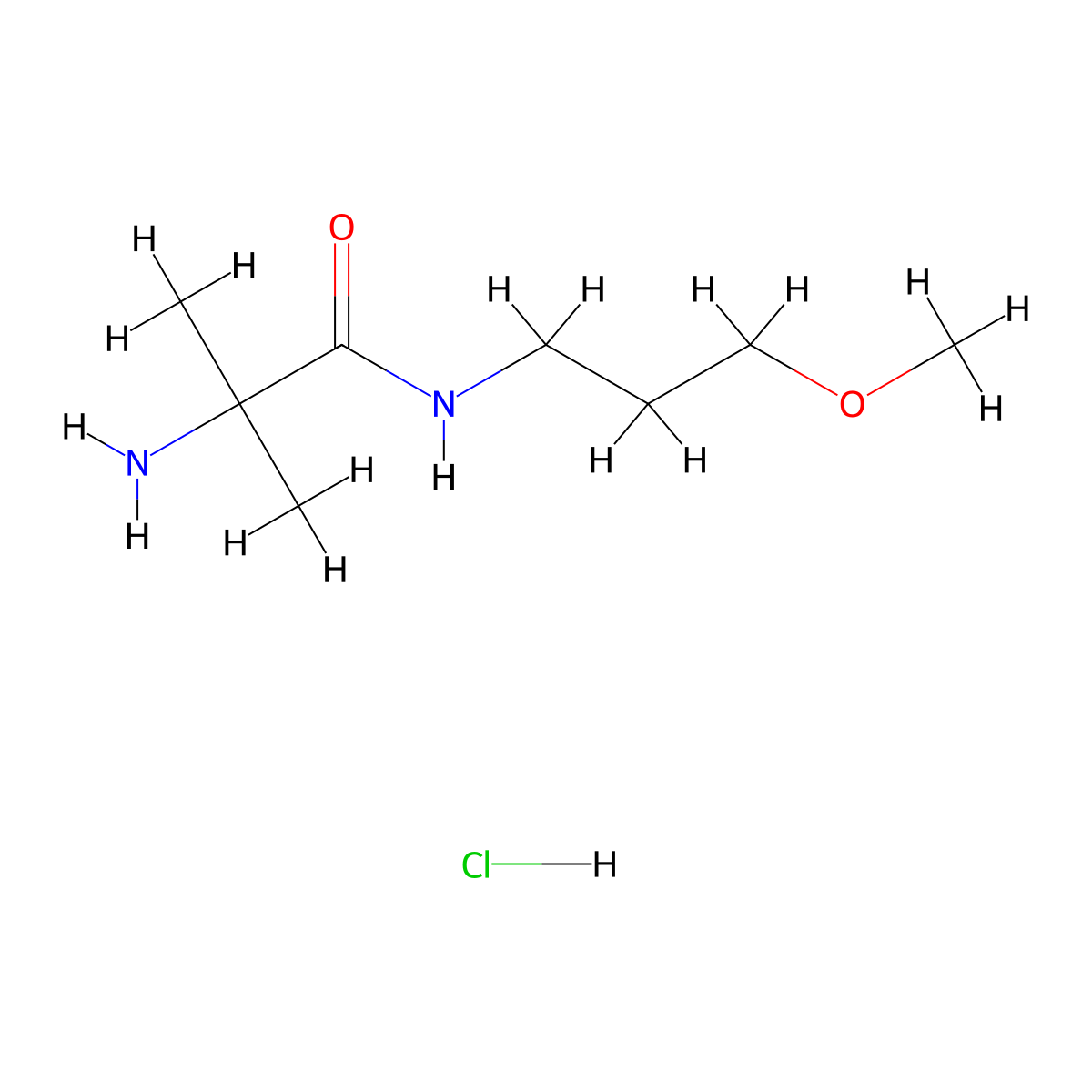 2-Amino-N-(3-methoxypropyl)-2-methylpropanamide hydrochloride molecular structure, CAS 1219963-96-8