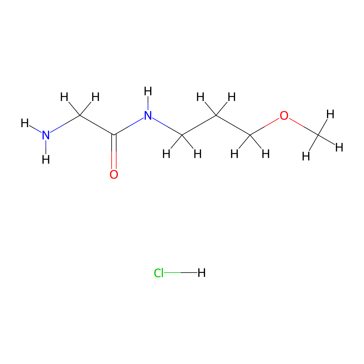 2-Amino-N-(3-methoxypropyl)acetamide hydrochloride molecular structure, CAS 1219964-02-9